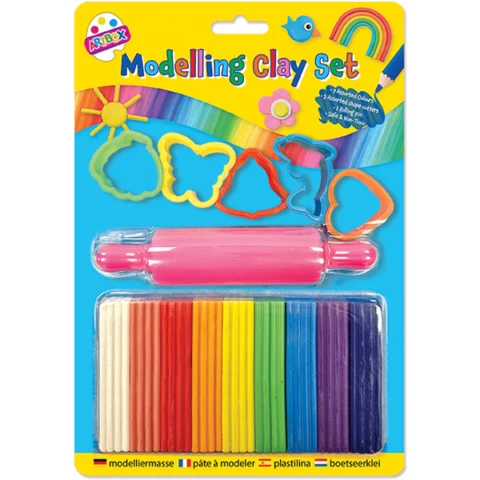 Artbox Assorted Colour Modelling Clay & Tool Set 15pc