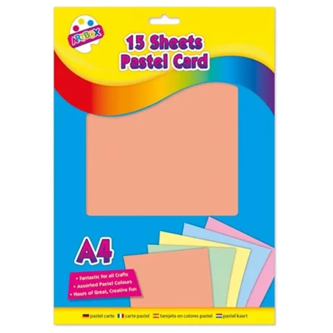 Artbox Assorted Colour Pastel Card 15 Sheets