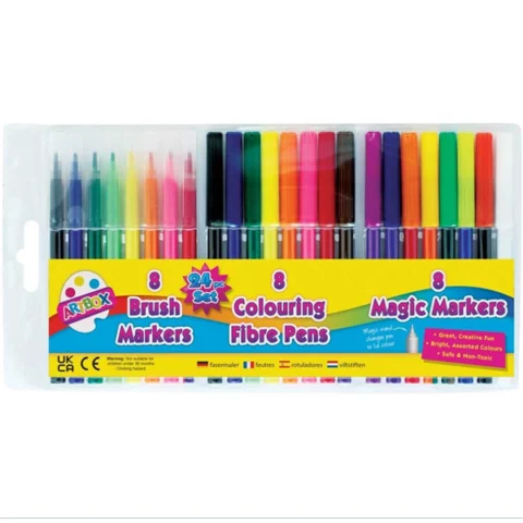 Artbox Assorted Colouring Pen Set 24 Pack