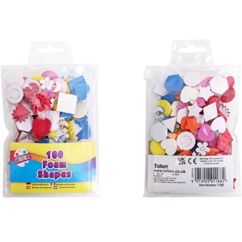 Artbox Assorted Foam Shapes 100 Pack
