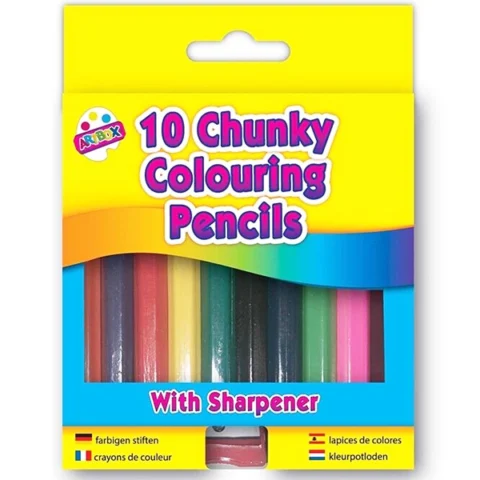 Artbox Chunky Colouring Pencils Assorted Colours 10 Pack