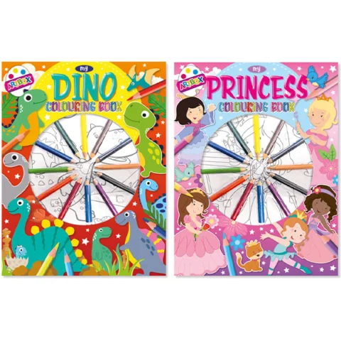 Artbox Colouring Book & Pencils Set Assorted