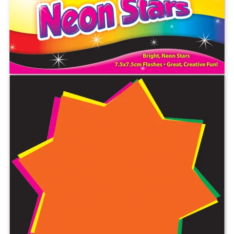 Artbox Fluorescent Stars 7.5cm X 7.5cm 60 Pack