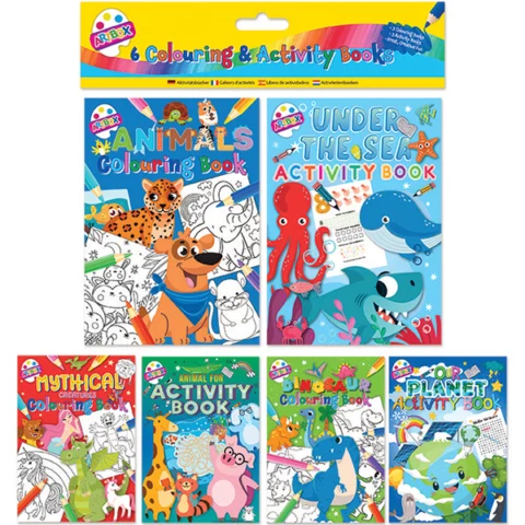 Artbox Mini Boys' Colouring & Activity Books 6 Pack