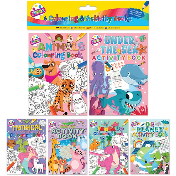 Artbox Mini Girls' Colouring & Activity Books 6 Pack