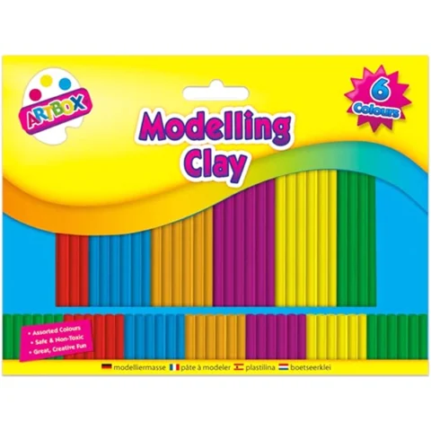 Artbox Modelling Clay Assorted Colours 6 Strips