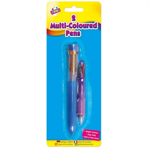 Artbox Multi-Coloured Retractable Pens - One Large 1 Small