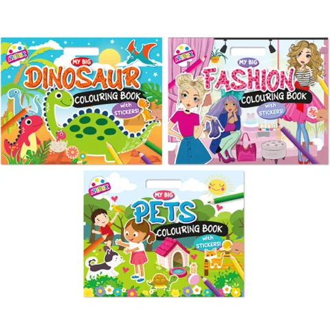 Artbox My Big Colouring Pad With Stickers Assorted