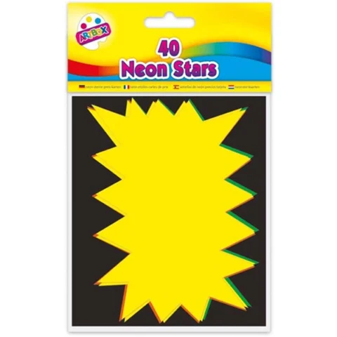 Artbox Neon Fluorescent Flashes 15cm X 10cm 40 Sheets