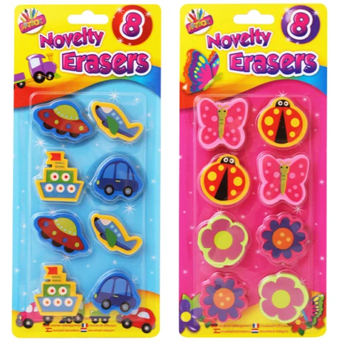Artbox Novelty Erasers 8 Pack Assorted