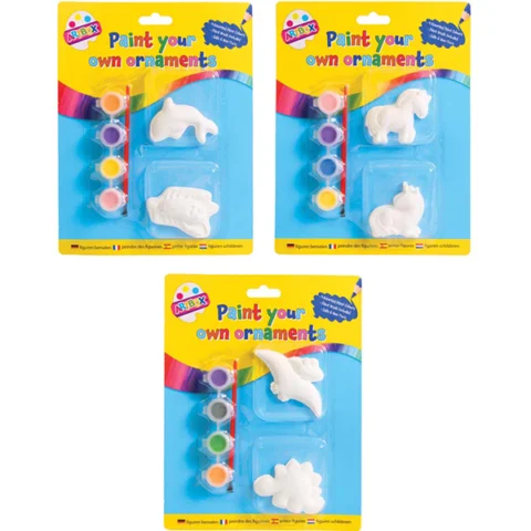Artbox Paint Your Own Animal Ornaments 2 Pack Assorted