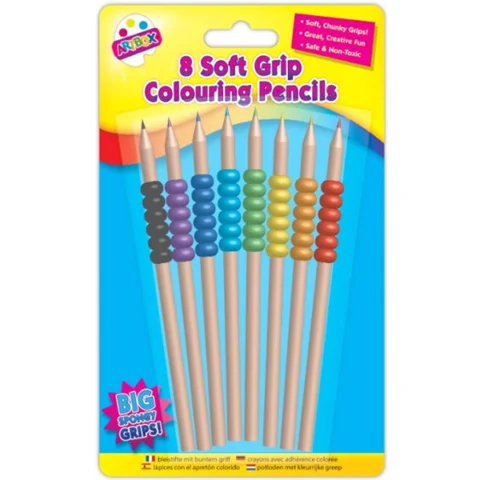 Artbox Soft Grip Colouring Pencils Assorted Colours 8 Pack