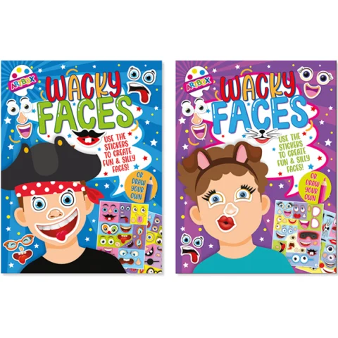 Artbox Wacky Faces Sticker Book Assorted