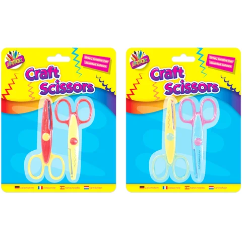 Artbox Wavy Craft Scissors 2 Pack Assorted