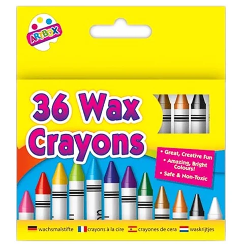Artbox Wax Crayons Assorted Colours 36 Pack