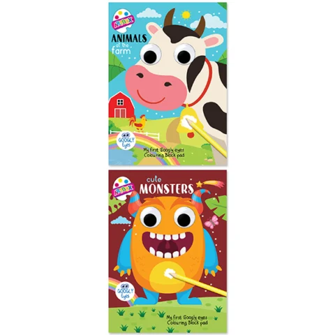 Artbox Wobbly Eyes Colouring Books Assorted