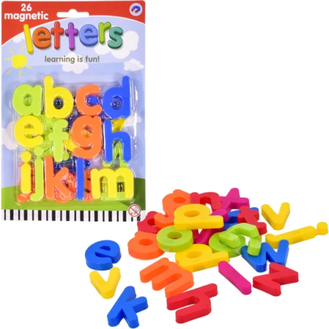 Assorted Colour Lower Case Magnetic Letters 26 Pack