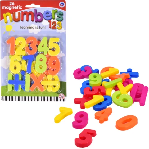 Assorted Colour Magnetic Numbers & Symbols 26 Pack