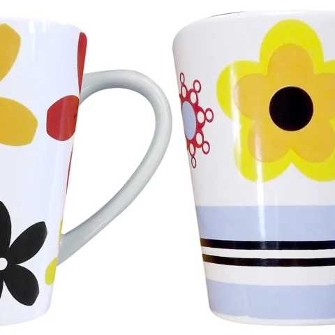 Assorted Floral Design Mugs