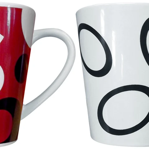 Assorted Shapes & Rings Design Mugs