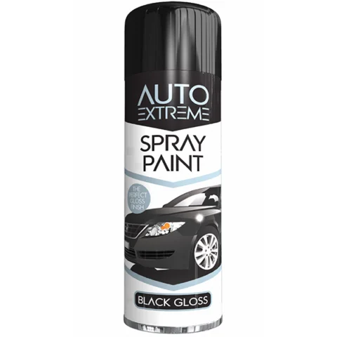 Auto Extreme Automotive Black Gloss Spray Paint 250ml