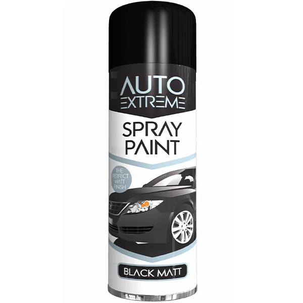 Auto Extreme Automotive Black Matt Spray Paint 250ml