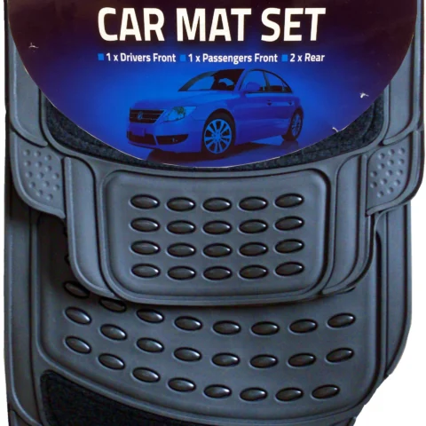 Auto Extreme Heavy Duty Carpet And Rubberised 4pc Car Mats