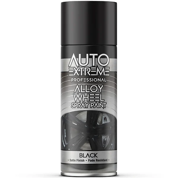 Auto Extreme Professional Black Alloy Wheel Spray Paint 400ml