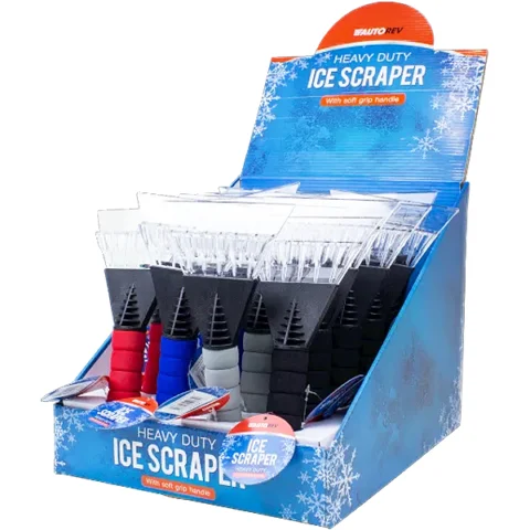 Autorev Heavy Duty Soft Grip Ice Scraper 25cm Assorted Colours