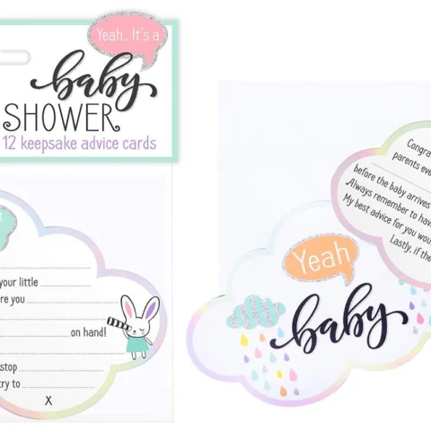 Baby Shower Keepsake Advice Cards 12 Pack