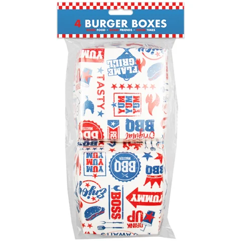 BBQ Burger Boxes 4 Pack