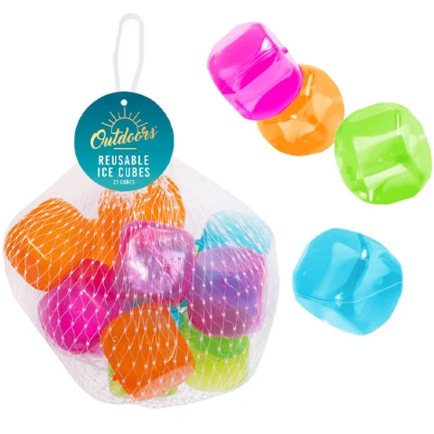 Bello Assorted Colours Reusable Ice Cubes 15 Pack