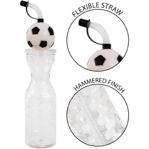 Bello Flexi Straw 3D Football Drinking Bottle 500ml