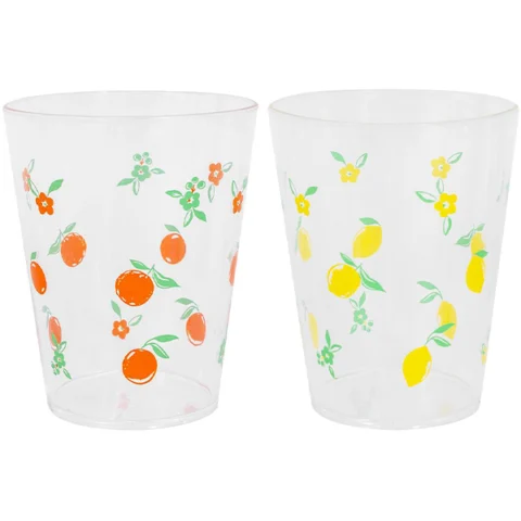 Bello Plastic Fruit Printed Picnic Tumbler Assorted
