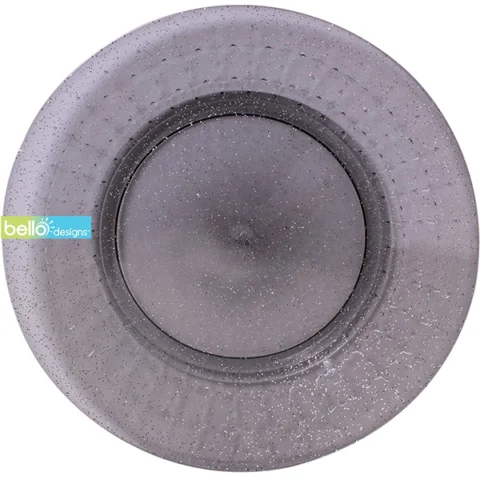 Bello Plastic Grey Glitter Plate 26.5cm