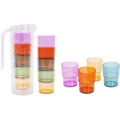 Bello Plastic Pitcher With Tumblers Set 1.6l