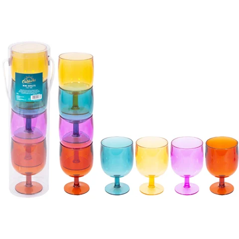 Bello Plastic Stacking Wine Goblets 4 Pack