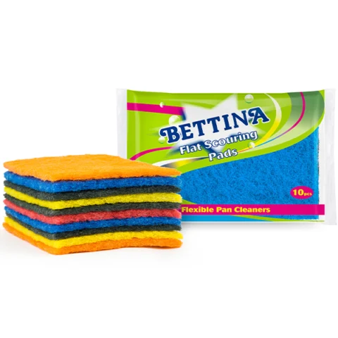 Bettina Assorted Colour Heavy Duty Large Scouring Pads 10 Pack