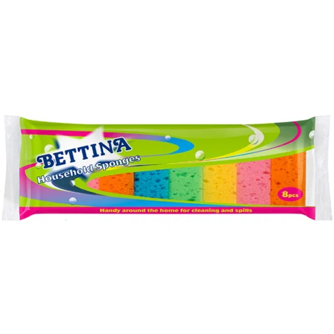 Bettina Assorted Colour Household Sponges 8pc