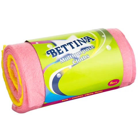 Bettina Assorted Colour Multi Purpose Cloths 8 Pack