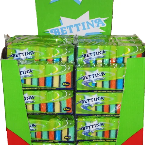 Bettina Assorted Colour Sponge Scourers 20 Pack