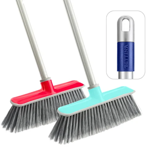 Bettina Bi-Injection Push Broom With Handle 123cm Assorted Colours