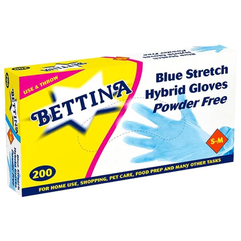 Bettina Blue Stretch Hybrid Gloves Small-Medium 200pc