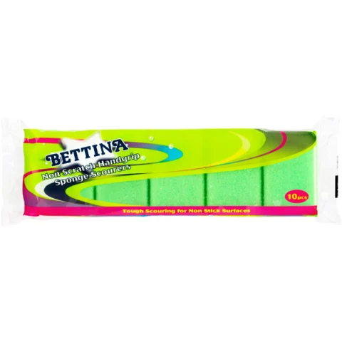 Bettina Handgrip-Shaped Sponge Scourers 10 Pack