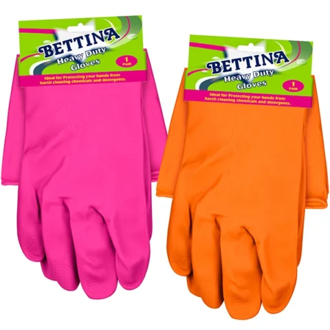 Bettina Heavy Duty Household Gloves 2 Assorted Colours