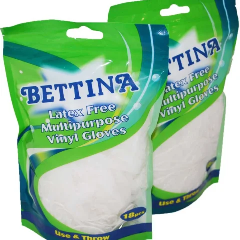 Bettina Latex-Free Multipurpose Vinyl Gloves 18pc