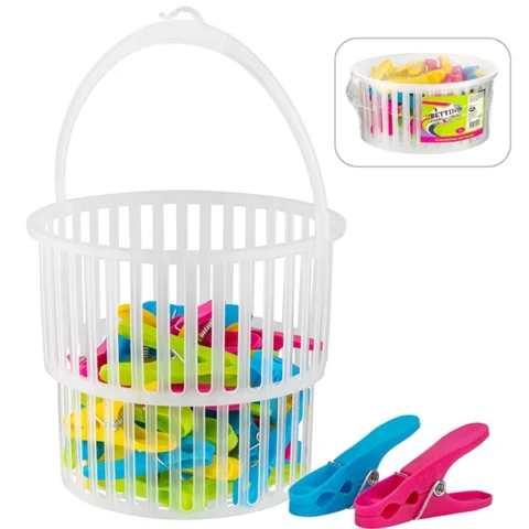 Bettina Laundry Pegs 36pc & Basket