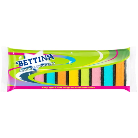 Bettina Sponge Scourers Assorted 10pc