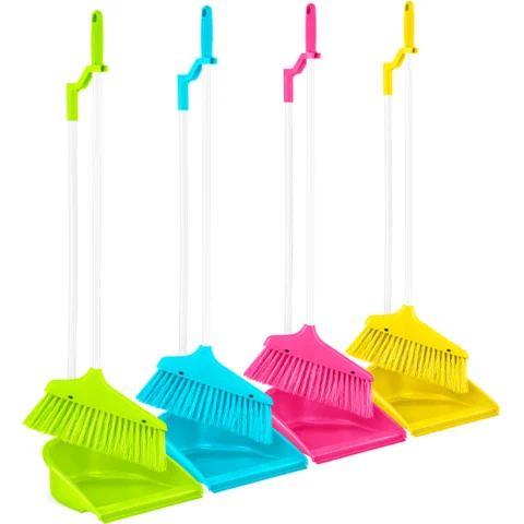Bettina Upright Dustpan And Brush Assorted Colours 92cm