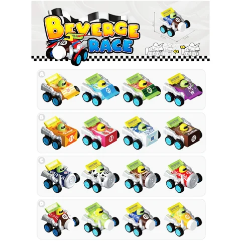 Beverage Pullback Race Car Assorted